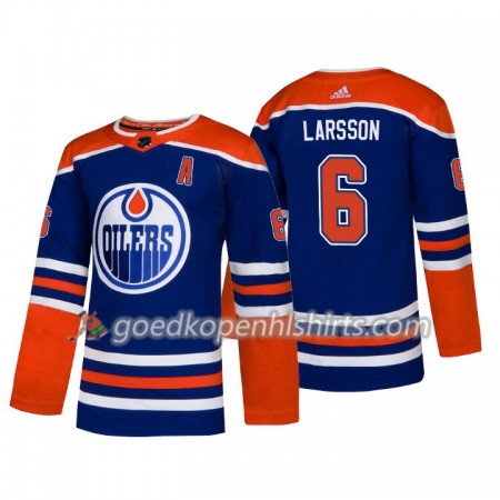 Edmonton Oilers Adam Larsson 6 Adidas 2018-2019 Alternate Authentic Shirt - Mannen